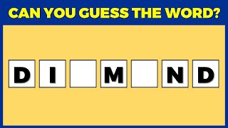 Guess The Word Game | Complete The Word From The Letters. #2