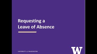 Requesting a Leave of Absence