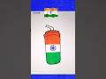 India flag 🇮🇳 drawing | 🇮🇳🥰❤️✨#independenceday #shorts #art #viral #trending #india