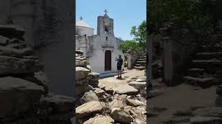 Loop walk from Chalki village To Moni village on Naxos Island in Greece