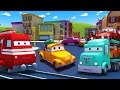 Troy el Tren 🚒 y el Porta Autos en Auto City 🚗 Dibujos animados para niños