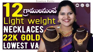 Necklace from 12 grams | light weight Nakshi necklace | Temple Jewellery | Telangana Pilla | nakshi