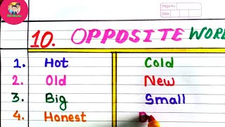 Opposite words in English | opposite words for preschool | education video | Antonym for kids