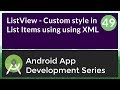 Android Application Development Tutorial for Beginners - #49 | 2017 | ListView - Custom Style List