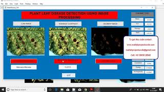 Matlab code for Plant leaf disease detection using image processing