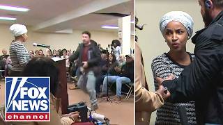 BREAKING: Man charges at Ilhan Omar at town hall, sprays her with substance