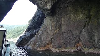 July 2019 遊覧船 洞門くぐり 浜坂港 山陰海岸ジオパーク Pleasure boat Sightseeingtour