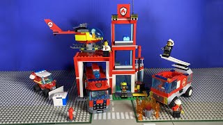 Lego Firefighters save the barbecue - 60320 City Fire Station - Brick Stopmotion for kids