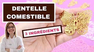 🎂 DENTELLE COMESTIBLE 3 ingrédients 😲 ! NOUVELLE RECETTE  Facile \u0026 Économique