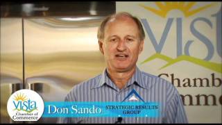 Don Sando from Strategic Results Group at the Vista Business EXPO