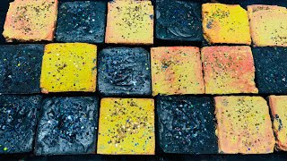 Crunchy Dual Chalk Crush | Gray \u0026 Yellow  Dyed Gym Chalk ASMR Reforms