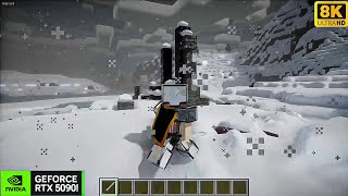 Minecraft in 8K SNOW STORM with RTX 5090 SHADERS Is INSANE! 🌩️