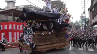 2016岸和田だんじり祭り・旧市地区試験曳き　堺町②（平成28年9月4日） [HD]