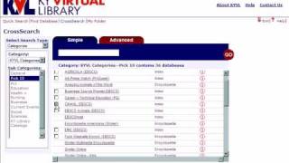KYVL MetaLib Tutorials: Using the CrossSearch Module