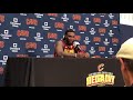 Cleveland Cavalier F Jae Crowder discusses mending fences with J.R. Smith