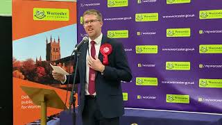 The new Worcester MP's post-election speech