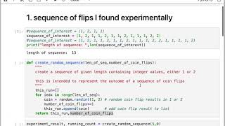 match a sequence of coin flips using Python