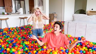 FILLING MY FRIEND'S HOUSE WITH PLAY BALLS!! **Freakout