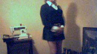 Crossdressed Samantha Black mini