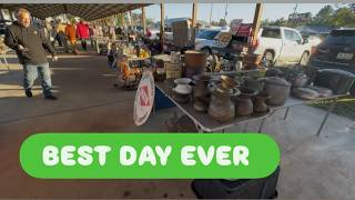 BEST DAY EVER / ANTIQUE JACKPOT AT THE JACKSONVILLE FL FLEA MARKET / SHOP WITH ME