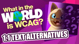 What is WCAG? 1.1 Text alternatives