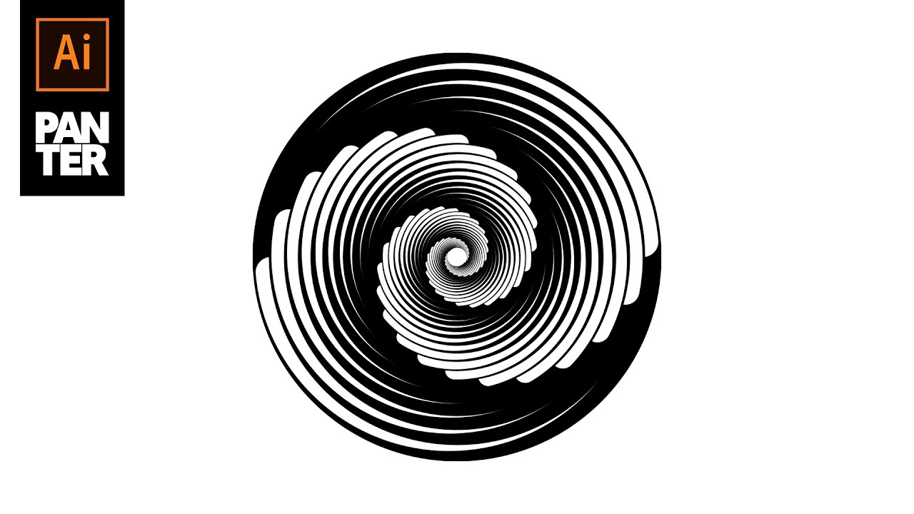 How To Make A Line Spiral Vortex Using Distort Transform Tool Adobe