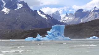 Iceberg crash at Glaciar Grey, National Park Torres del Paine, Chile