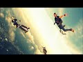 gopro skydiving on sunset paracadutismo