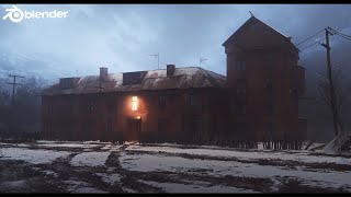 Creating an Eerie Building Winter Scene in Blender