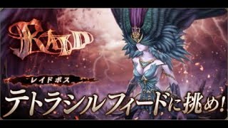 FFBE幻影戦争 [WOTVFFBE] ~ レイドバトル「テトラシルフィードに挑め!!」[Raid Tetra Sylpheed] Free Orb Solo Battle