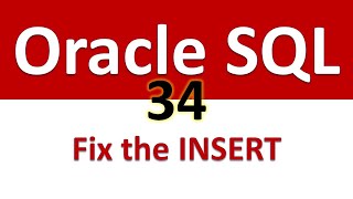 SQL for Beginners 34 Commands to fix the INSERT