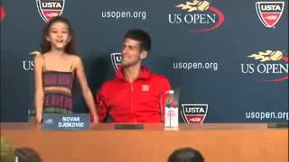 Novak Djokovic invites young girl to sing at US Open 2014