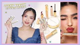 Lucky Beauty Dew Lip Stain ALL shades swatches + review | phonycore 2023 (Philippines)