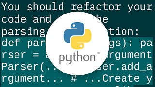How do you write tests for the argparse portion of a python module?