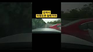 김여사의 끼어들기 사고 대처가 비교적 침착했다 #김여사