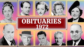 Famous Faces Who Passed Away in 1972 Part 02 OBITUARIES TV