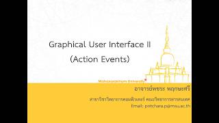 Lecture 5 GUI Event Driven - 01 Swing Components