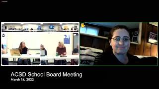 ACSD Board Meeting 3/14/22