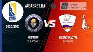 KK Promo Donji Vakuf vs KK Bratunac TRB - 1 kolo KSBIH 2019/2020