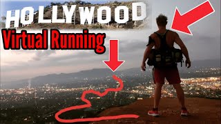 Virtual Running Treadmill Video HOLLYWOOD Mountain Run POV #630