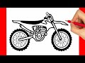 HOW TO DRAW A DIRT BIKE EASY