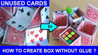 கையால் அட்டை பெட்டி | CREATE BOX WITHOUT GLUE | WITH PLAYING CARDS | Tamil | (Magic's with thamin)