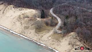 Erosion Part 6 Mount Baldy - Michigan City lighthouse Erosion \u0026 High Water Damage Survey January2020