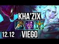 KHA vs VIEGO (JNG) | 15/1/6, Rank 6 Kha, Legendary | EUW Challenger | 12.12