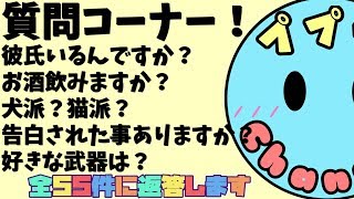 【チャンネル登録3000人突破記念】質問コーナー！55件返答！