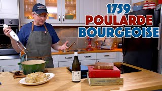 Poularde à la Bourgeoise Recipe - 1759 Roast Chicken In Wine Sauce - Old Cookbook Show