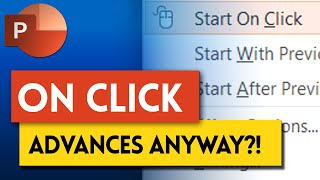 PowerPoint problem - Animations play automatically, not waiting for mouse click