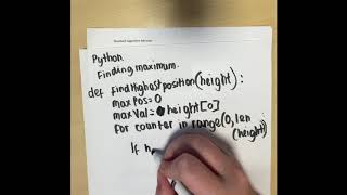 Higher Computing Finding Max Algorithm