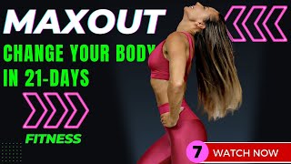 INTENSE PILATES HIIT Workout: Burn Fat, Be Flexible and Get Fit | 21-Day MAXOUT Challenge