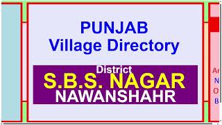 Nawanshahr Villages List | List of Villages in Nawanshahr District | Villages in Nawanshahr